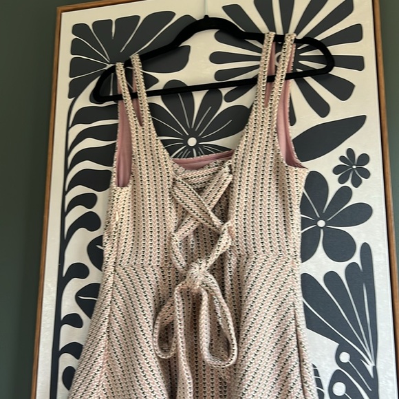 NWT Anthropologie Maeve Retro Criss-Cross back A-Line Mini dress Stretch M - Picture 6 of 7
